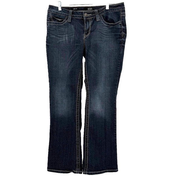 a.n.a Denim - ANA A New Approach Womens 8P Boot-cut Jeans Dark Wash Stretch Mid Rise Denim